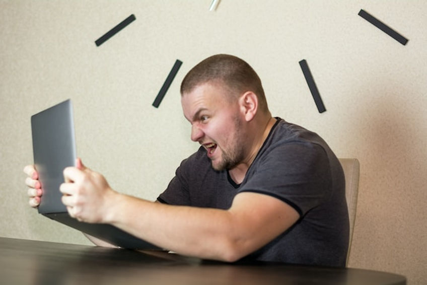 Man excited with his winnings in real no deposit bonus